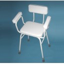Wren Perching Stool with Padded Arms & Padded Backrest