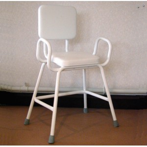 Wren Perching Stool with Arms & Padded Backrest