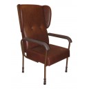 Devon Chair with vinyl upholstery & wing backrest