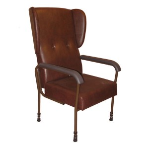 Devon Chair with vinyl upholstery & wing backrest
