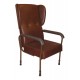 Devon Chair with vinyl upholstery & wing backrest