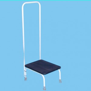 Extra wide step shop stool with handle