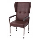 Seville Chair with vinyl upholstery & wing backrest