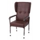 Seville Chair with vinyl upholstery & wing backrest