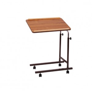 Derwent Teak Effect Table - Double Retaining with Castors Edge